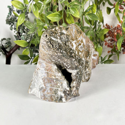 Sea Jasper Gemstone Lizard Figurine - Gem Avenue Retail