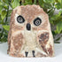 Natural Serpentine Owl Figurine Hand-Carved Zimbabwe Gemstone Animal Sculpture for Home Decor - RAN619