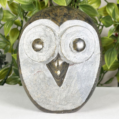 Serpentine Owl Figurine - Gem Avenue
