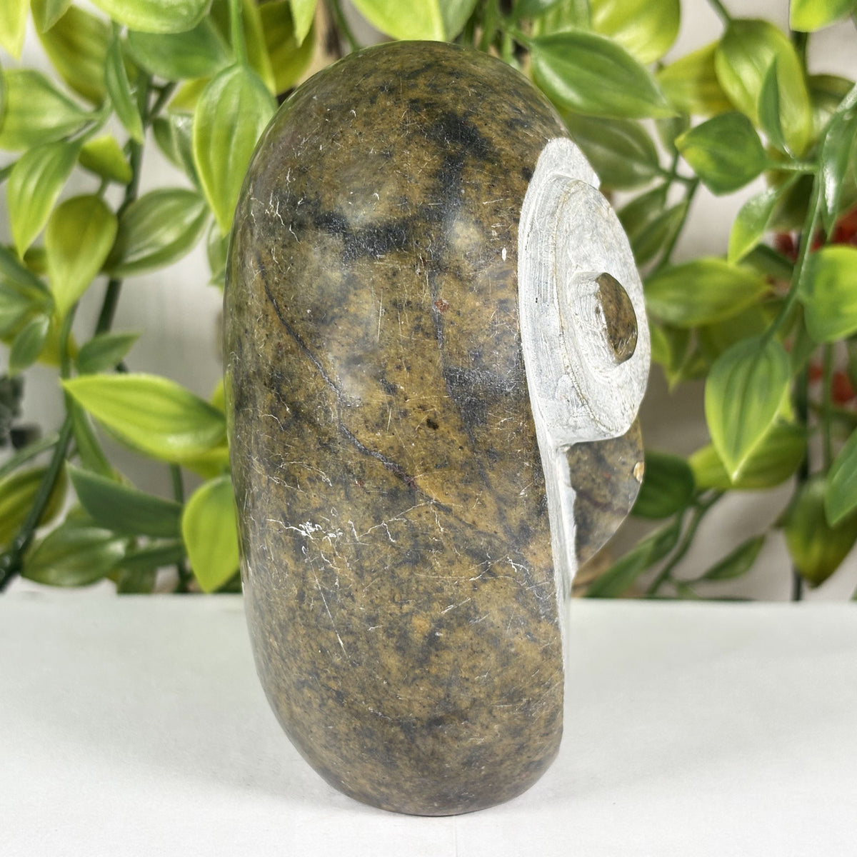 Serpentine Owl Figurine - Gem Avenue 