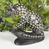 Natural Zimbabwe Serpentine Leopard Figurine Hand Carved Crystal Animal Sculpture Home Decor