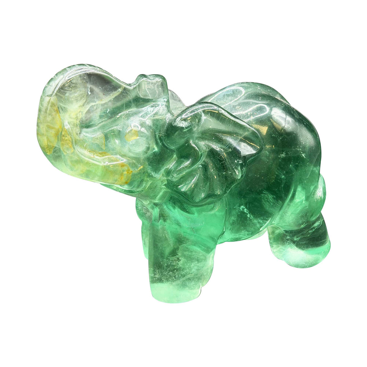 Fluorite Elephant Crystal Figurine - Gem Avenue 