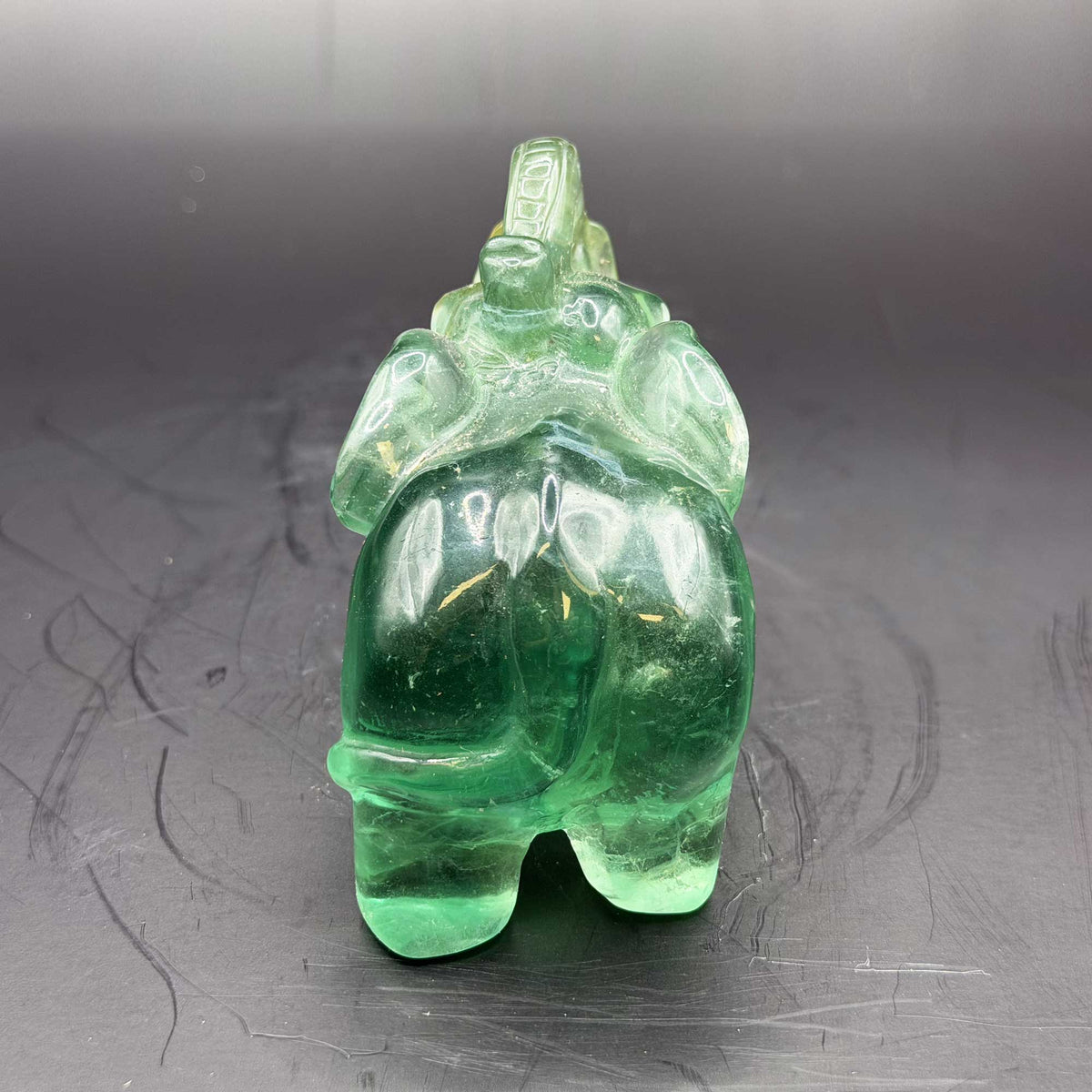 Fluorite Elephant Crystal Figurine - Gem Avenue 