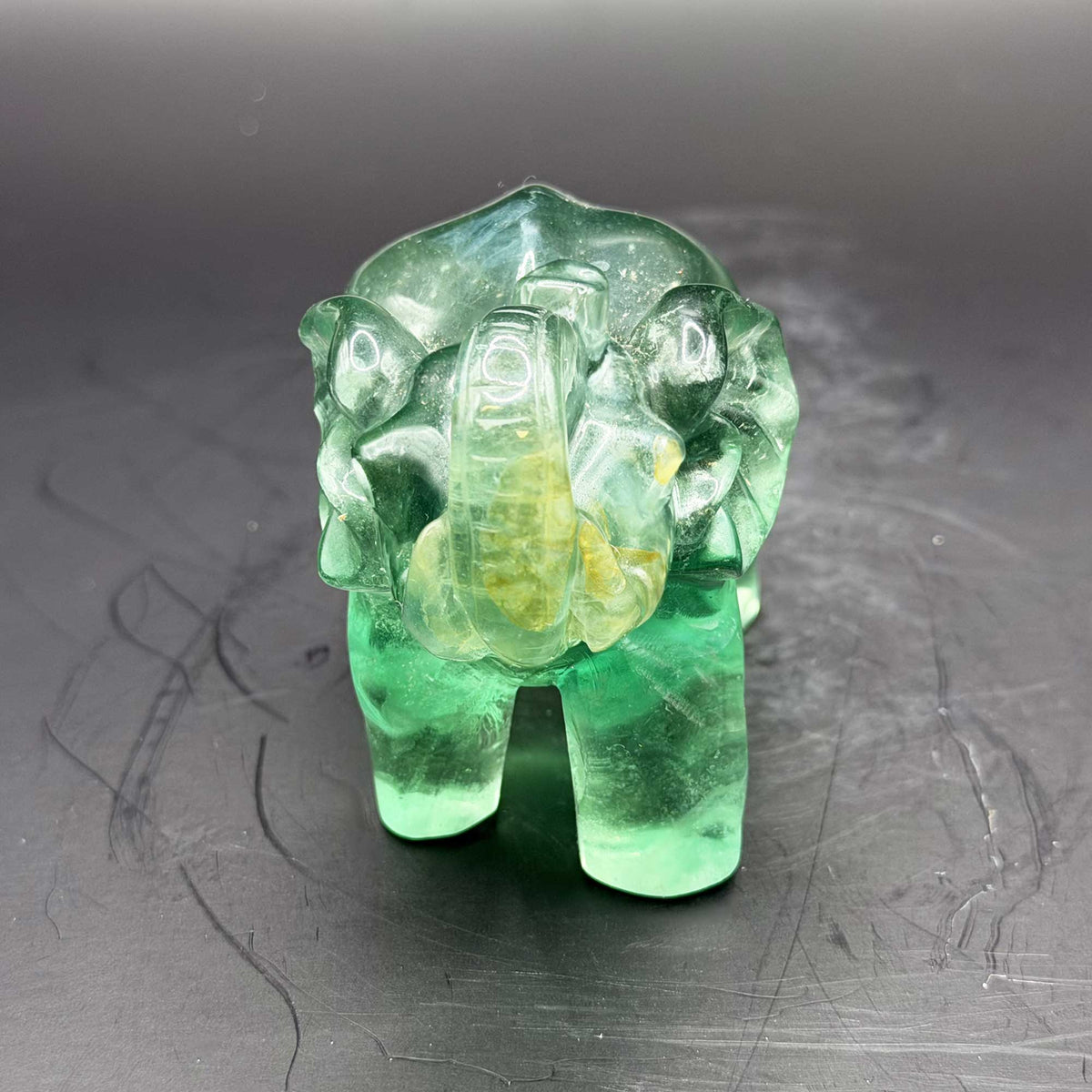Fluorite Elephant Crystal Figurine - Gem Avenue 