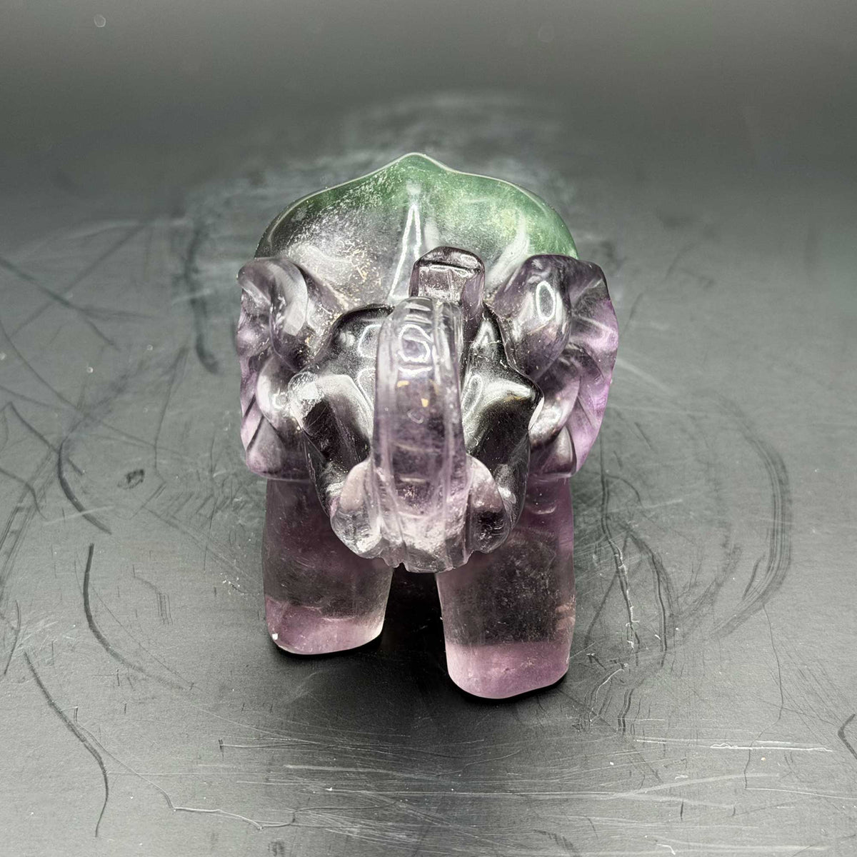Fluorite Elephant Crystal Figurine - Gem Avenue