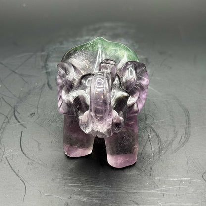 Fluorite Elephant Crystal Figurine - Gem Avenue