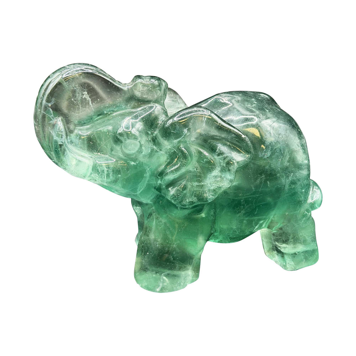 Fluorite Elephant Crystal Figurine - Gem Avenue