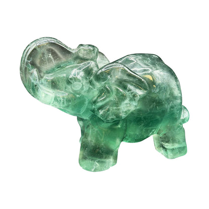 Fluorite Elephant Crystal Figurine - Gem Avenue