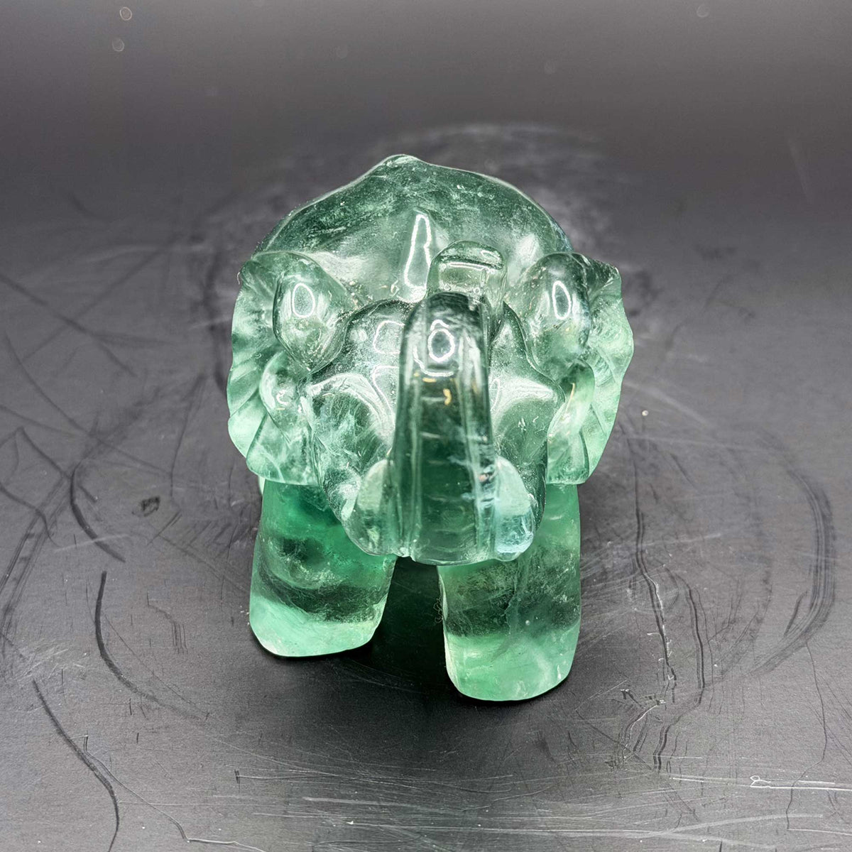 Fluorite Elephant Crystal Figurine - Gem Avenue