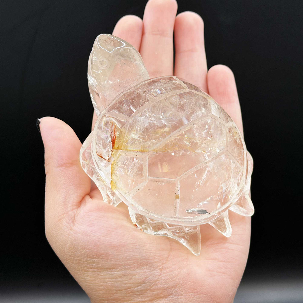 Clear Quartz Turtle Crystal Figurine - Gem Avenue