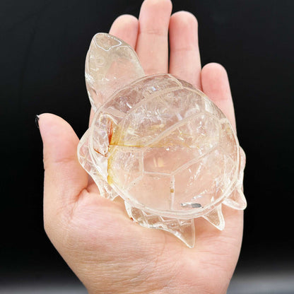Clear Quartz Turtle Crystal Figurine - Gem Avenue
