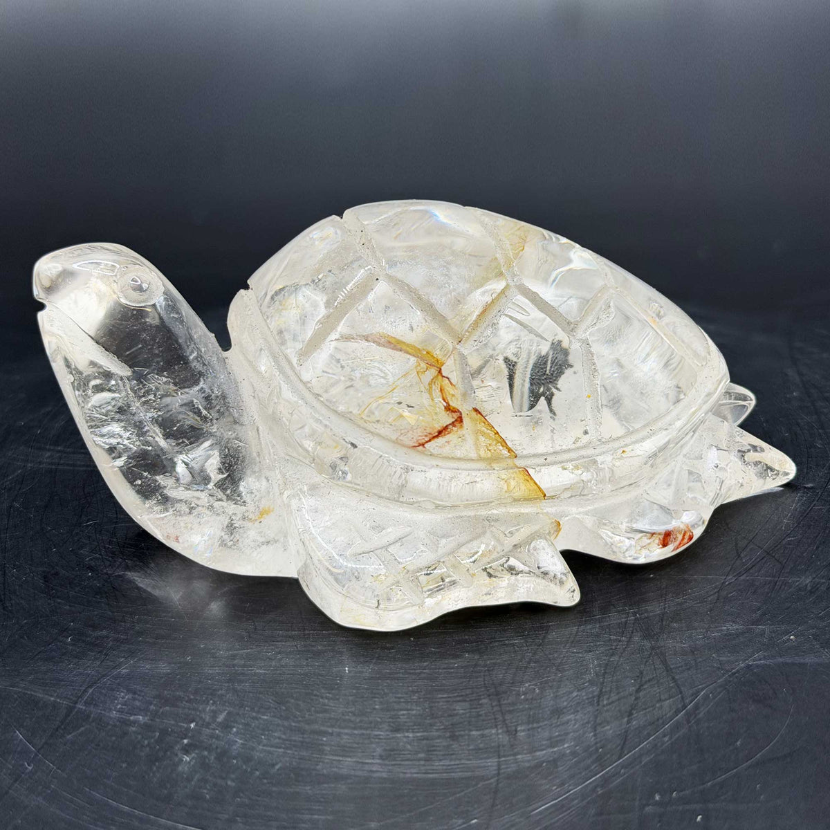 Clear Quartz Turtle Crystal Figurine - Gem Avenue