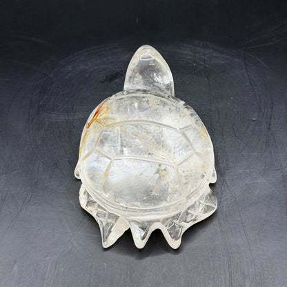 Clear Quartz Turtle Crystal Figurine - Gem Avenue