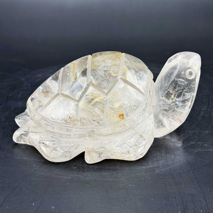Clear Quartz Turtle Crystal Figurine - Gem Avenue