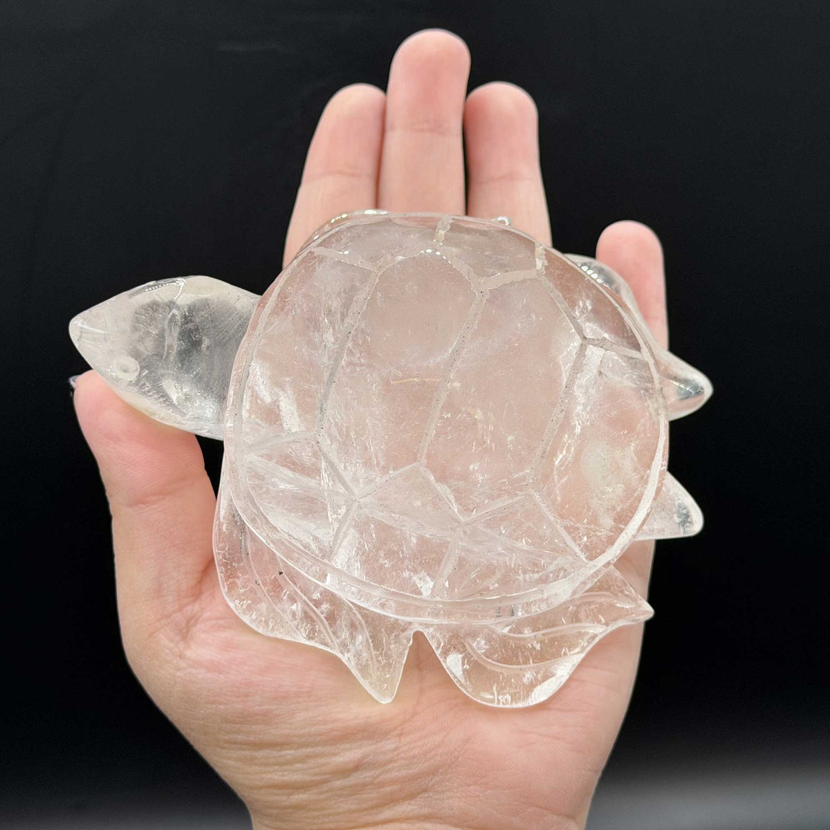 Clear Quartz Crystal Turtle Figurine - Gem Avenue Ratail