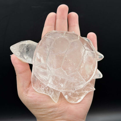 Clear Quartz Crystal Turtle Figurine - Gem Avenue Ratail