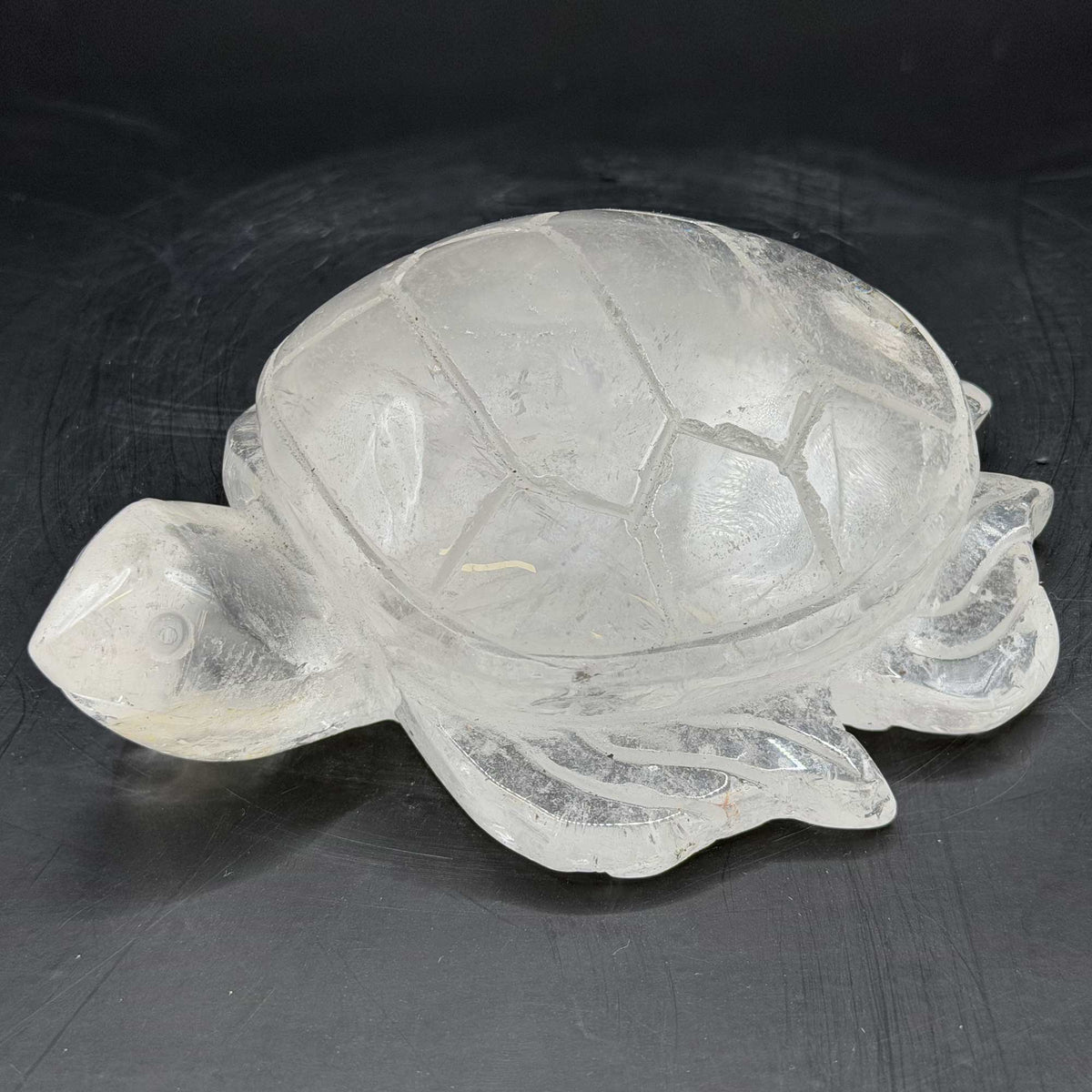Clear Quartz Crystal Turtle Figurine - Gem Avenue Ratail