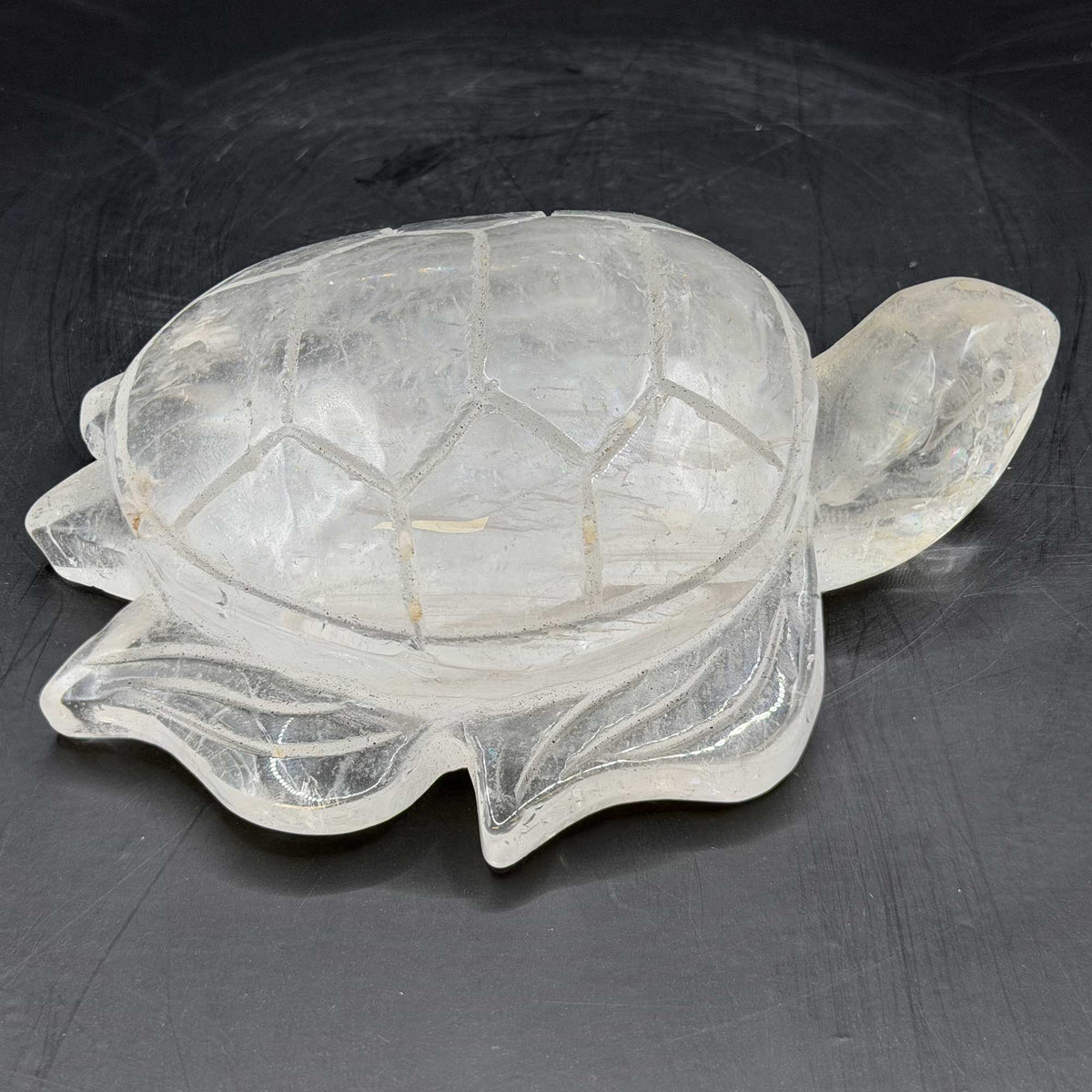 Clear Quartz Crystal Turtle Figurine - Gem Avenue Ratail