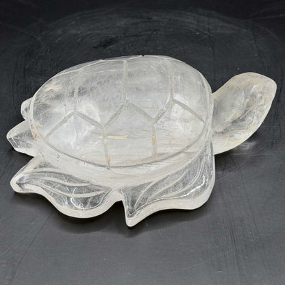 Clear Quartz Crystal Turtle Figurine - Gem Avenue Ratail