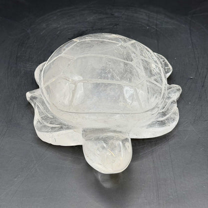 Clear Quartz Crystal Turtle Figurine - Gem Avenue Ratail