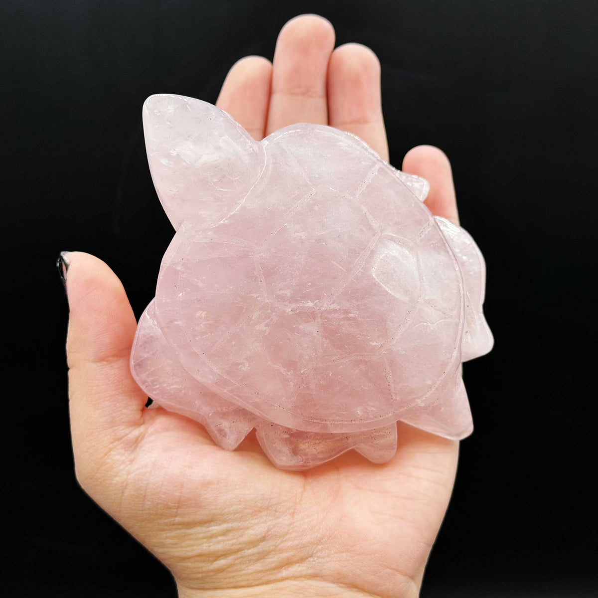 Rose Quartz Turtle Figurine -Gem Avenue Ratail
