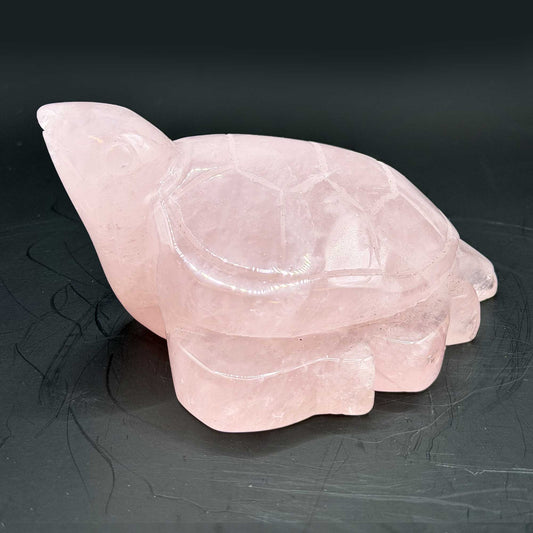 Rose Quartz Turtle Figurine - Gem Avenue Ratail