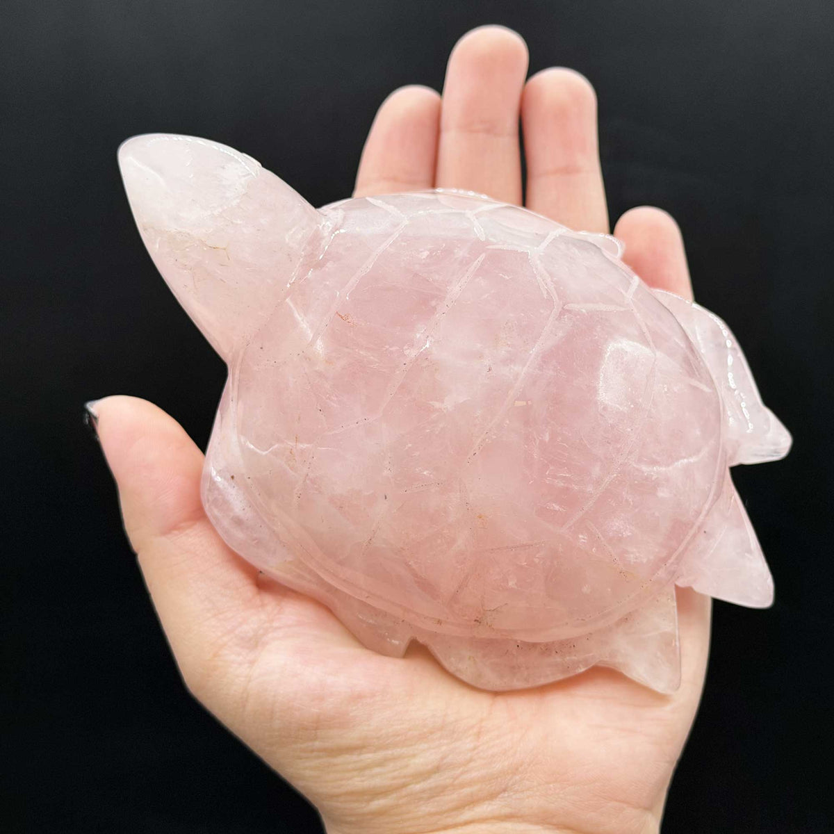 Rose Quartz Turtle Figurine - Gem Avenue Ratail