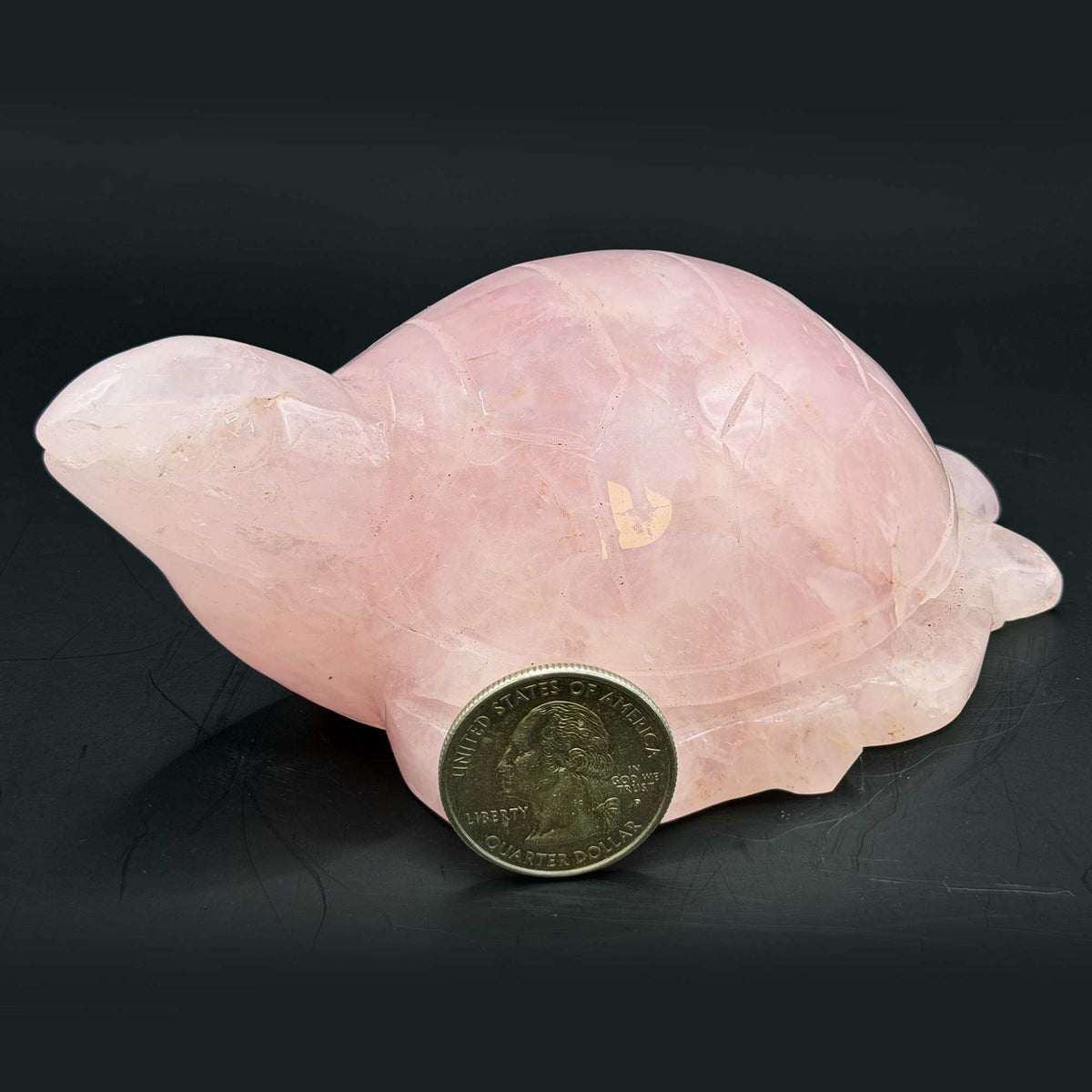 Rose Quartz Turtle Figurine -Gem Avenue Ratail