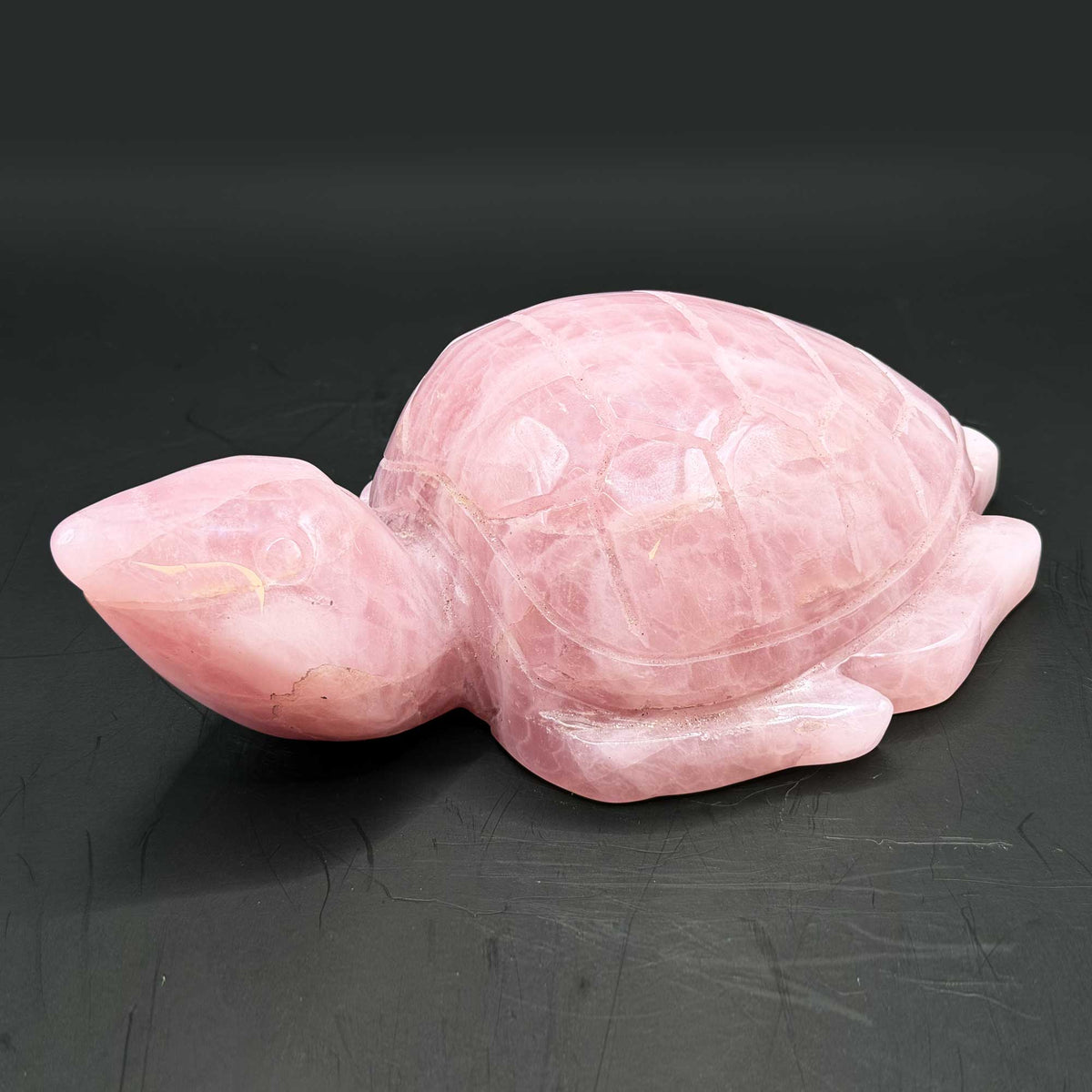 Rose Quartz Crystal Turtle Figurine - Gem Avenue Retail