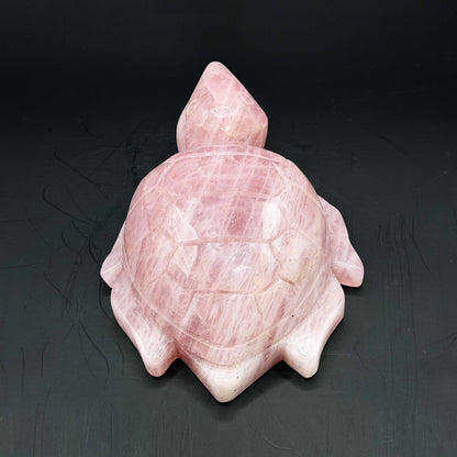 Rose Quartz Crystal Turtle Figurine - Gem Avenue Retail