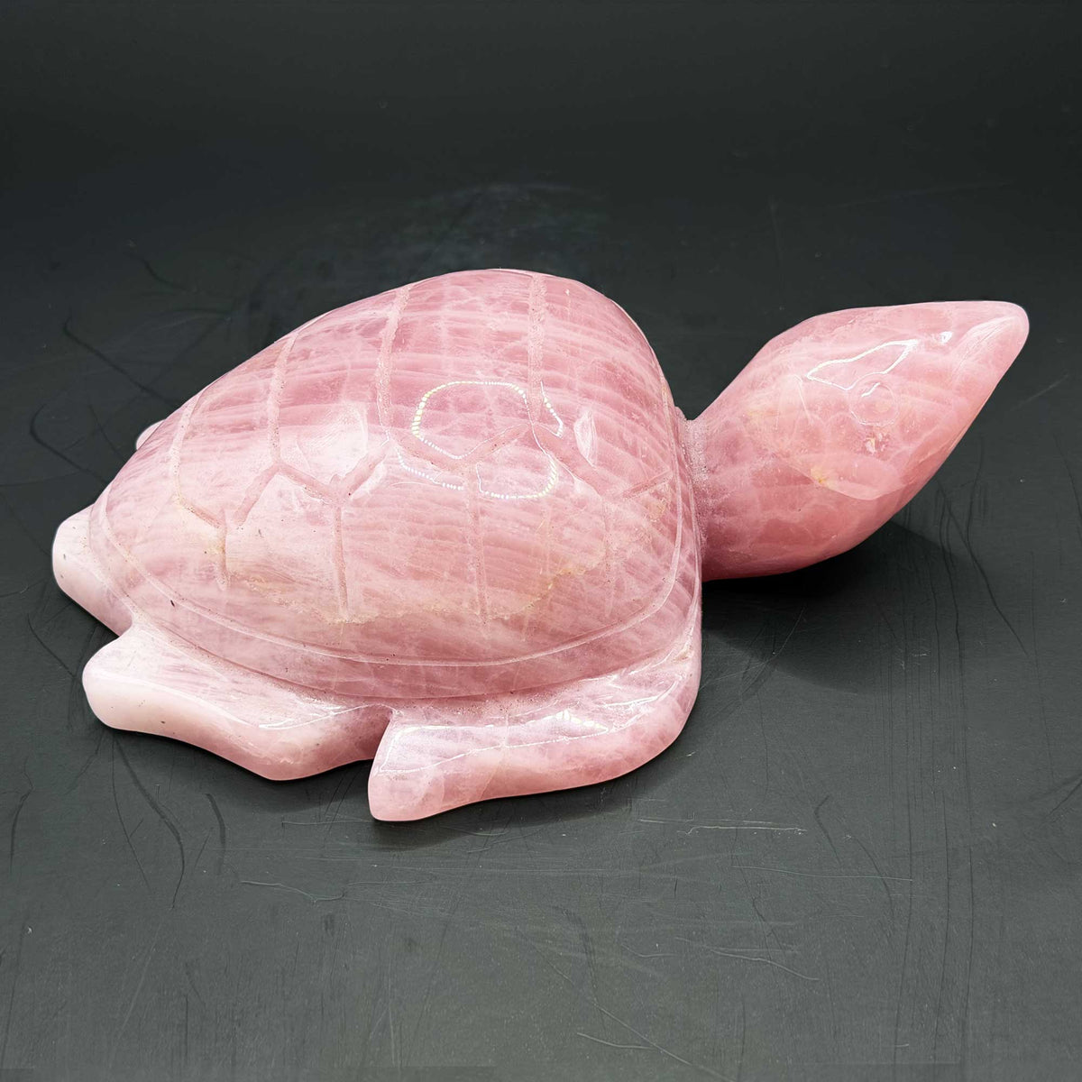 Rose Quartz Crystal Turtle Figurine - Gem Avenue Retail