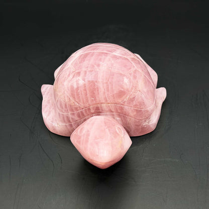 Rose Quartz Crystal Turtle Figurine - Gem Avenue Retail