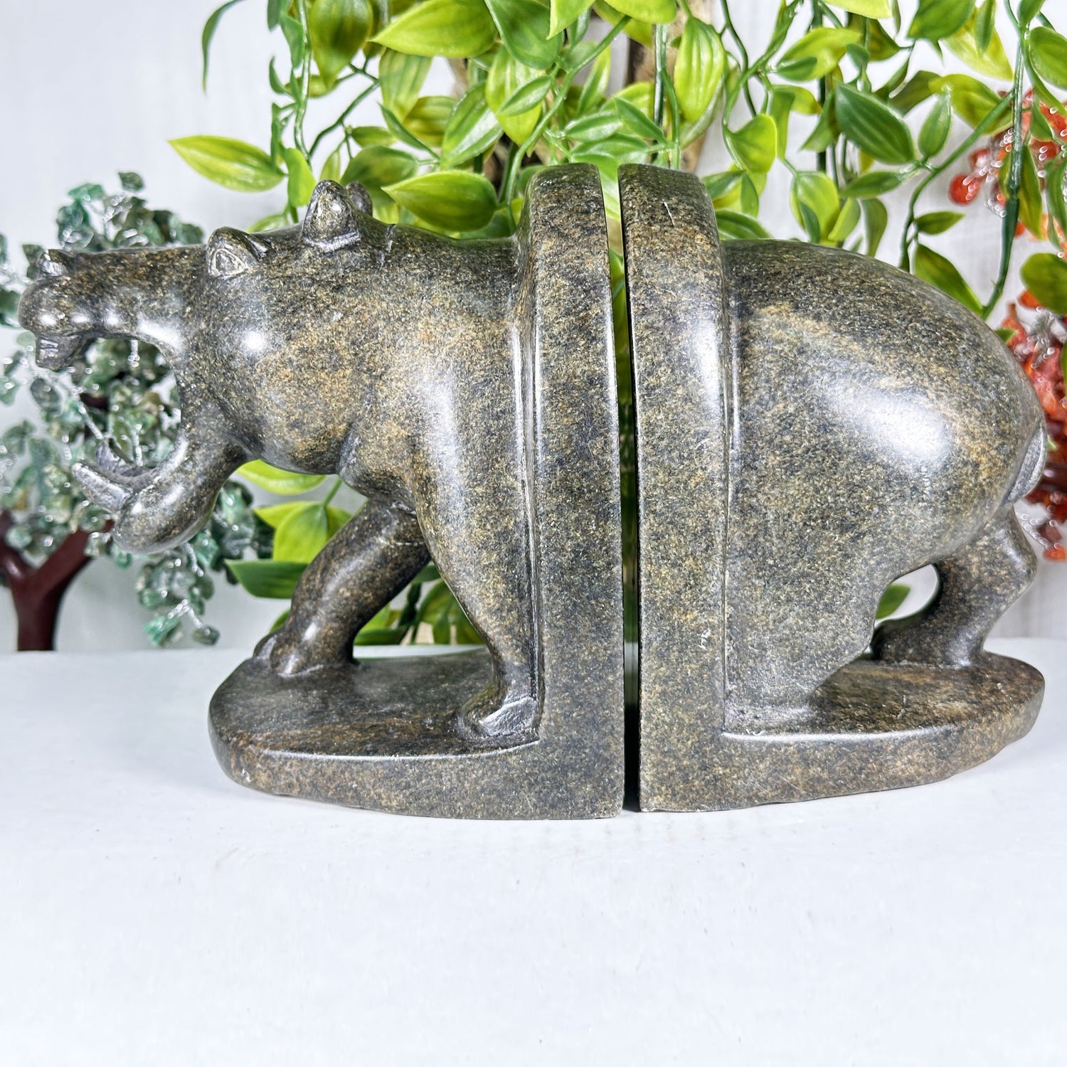 Serpentine Hippo Bookends -Gem Avenue Retail