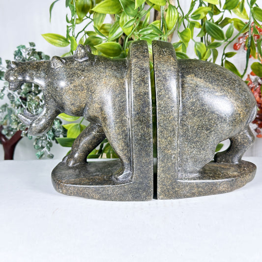 Serpentine Hippo Bookends -Gem Avenue Retail