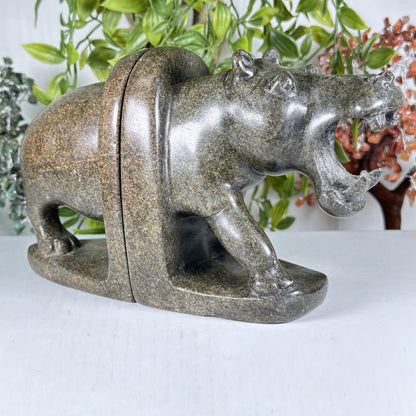 Serpentine Hippo Bookends -Gem Avenue Retail