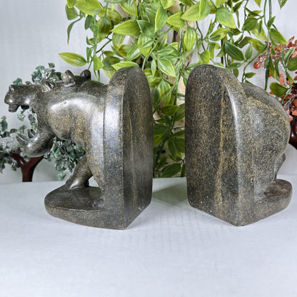 Serpentine Hippo Bookends -Gem Avenue Retail