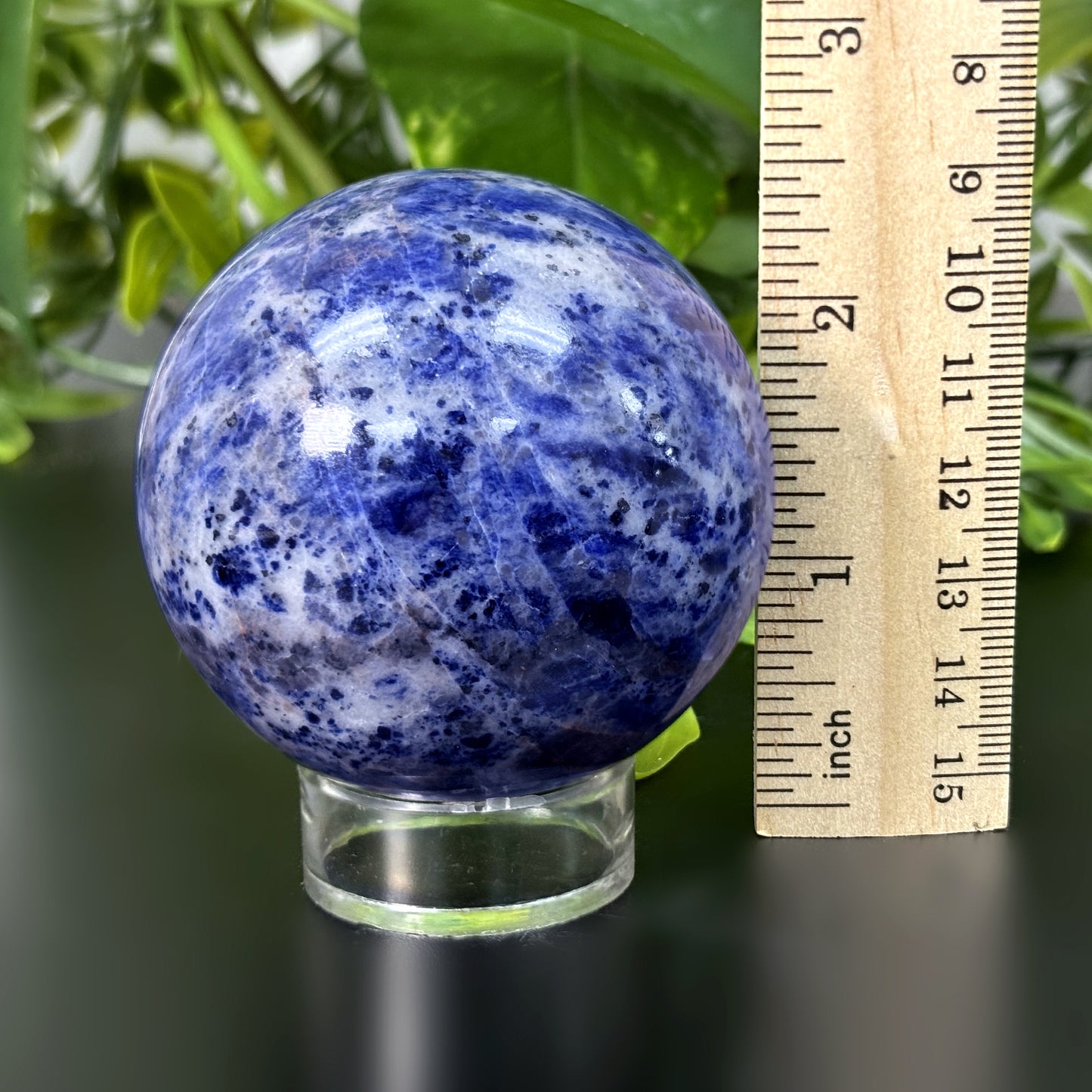 Polished Sodalite Crystal Sphere Ball Natural Healing Gemstone for Meditation, Energy Balance & Home Decor Display - RBL321