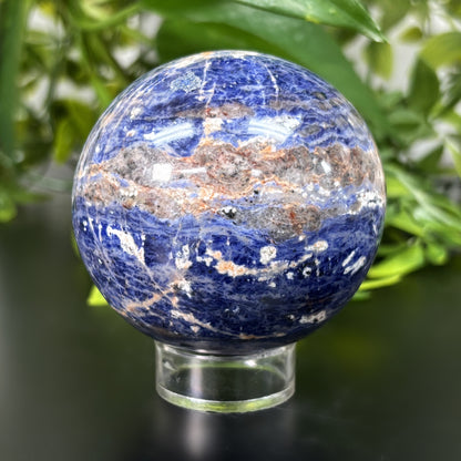 Polished Sodalite Crystal Sphere Ball Natural Blue Gemstone for Meditation, Healing, and Home Décor - RBL322