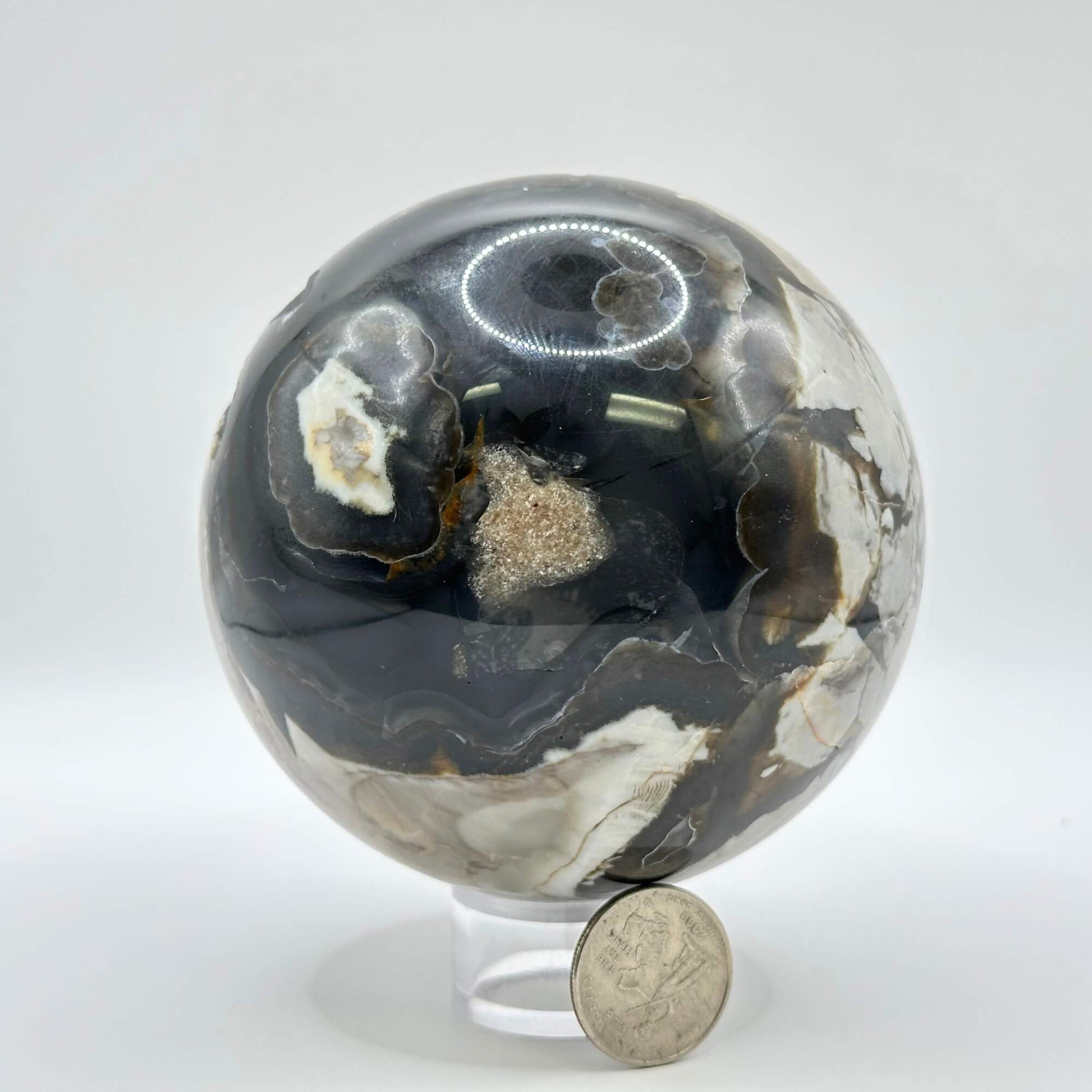 Volcanic Agate Sphere - Gem Avenue Wholesale