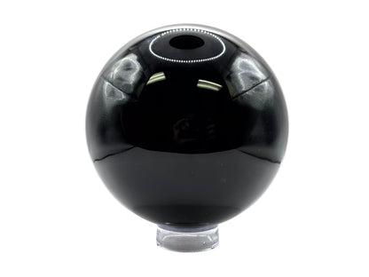 Natural Black Obsidian Crystal Sphere Ball Polished Healing Stone for Meditation, Energy Cleansing & Home Decor Crystal Ball for Collectors - RBL339