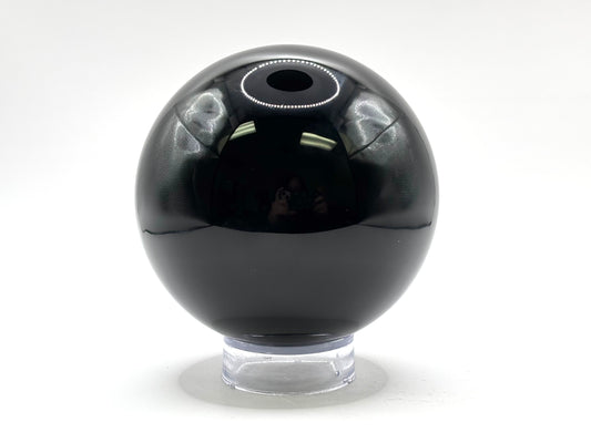 Natural Black Obsidian Crystal Sphere Ball Polished Healing Stone for Energy, Meditation & Home Decor Crystal Ball for Collectors -RBL340
