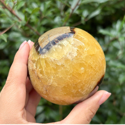 Natural polished Septarian sphere - Gem Avenue Retail