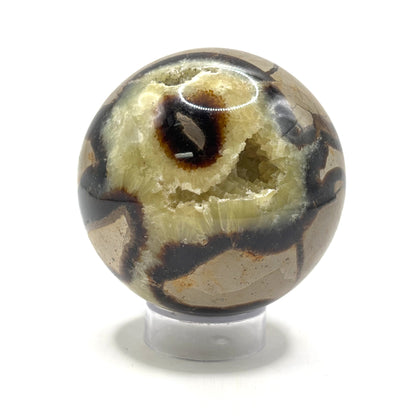 Natural Polished Septarian Sphere - Gem Avenue