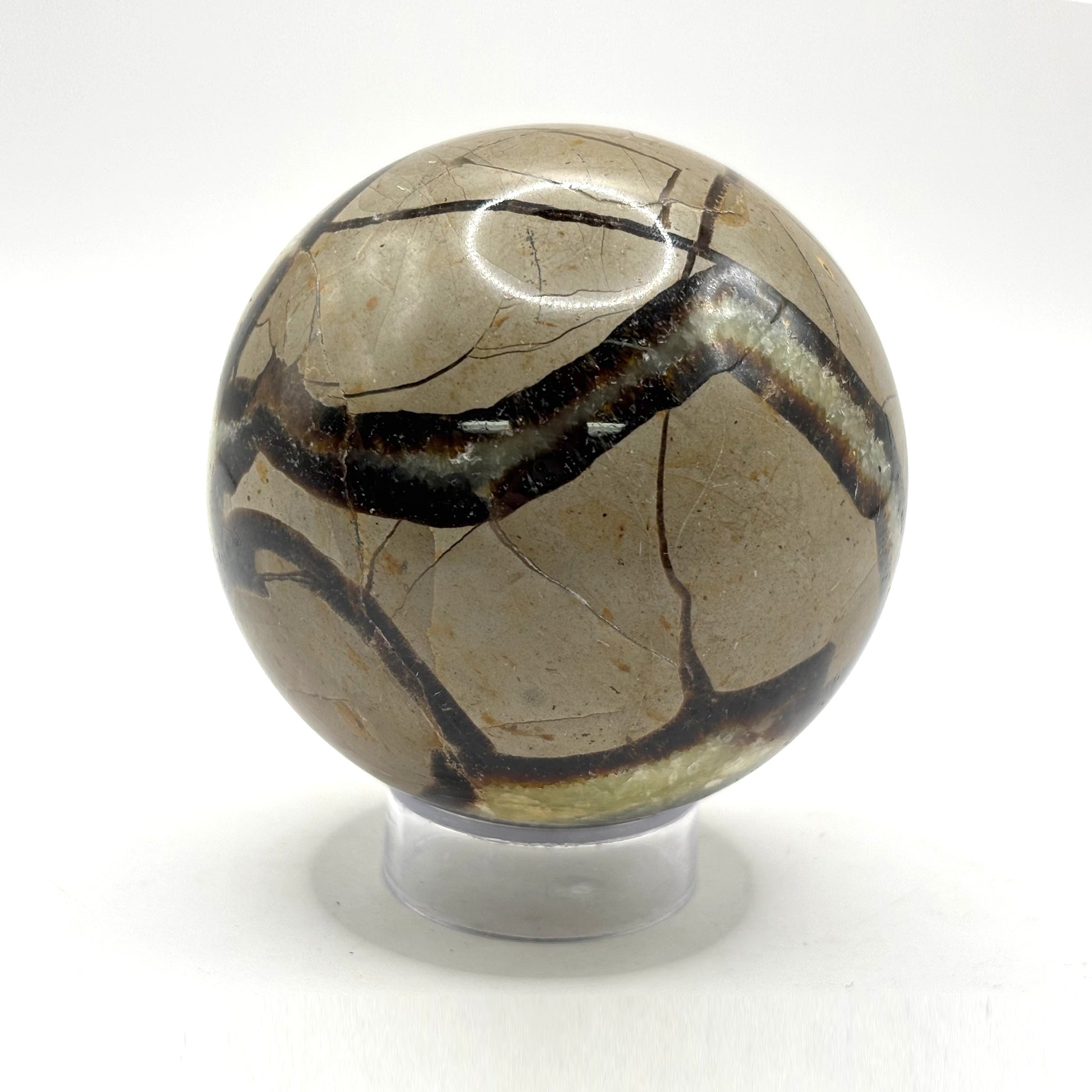 Natural Polished Septarian Sphere - Gem Avenue