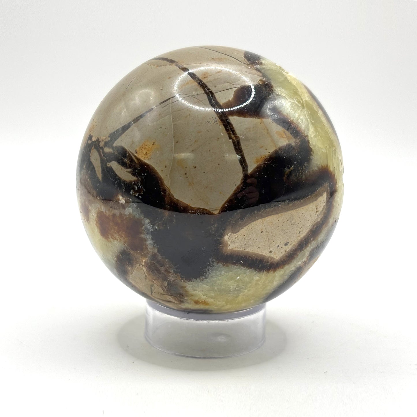 Natural Polished Septarian Sphere - Gem Avenue