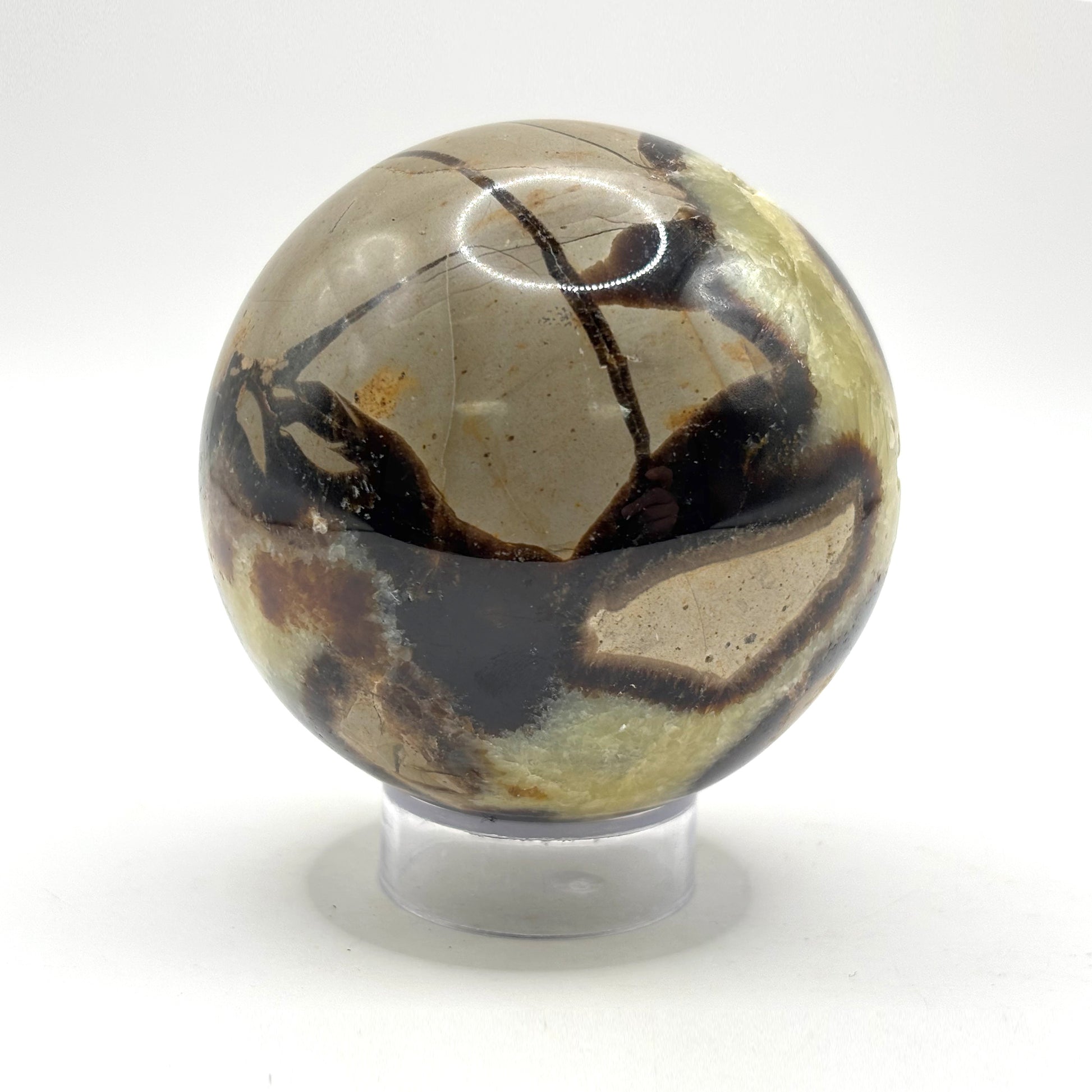 Natural Polished Septarian Sphere - Gem Avenue