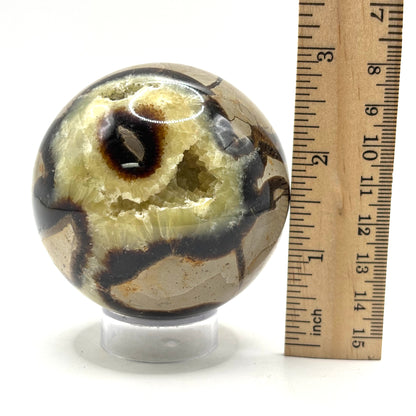 Natural Polished Septarian Sphere - Gem Avenue