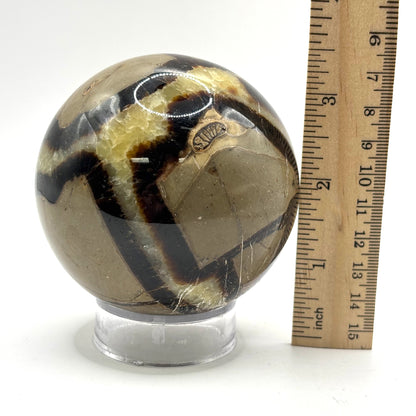 Natural polished Septarian sphere - Gem Avenue Retail