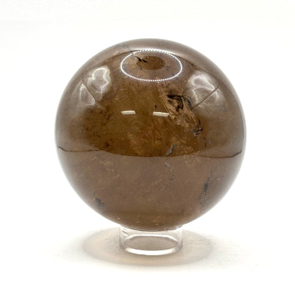 Natural Smoky Quartz Crystal Sphere Ball for Energy Healing, Meditation, Focus & Home Decorative Display - RBL348