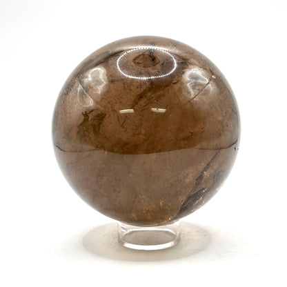 Natural Smoky Quartz Crystal Sphere Ball for Energy Healing, Meditation, Focus & Home Decorative Display - RBL348